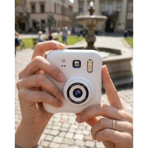 Çocuk Dijital Baskılı Kamera 5 Kalem 4 Rulo Kağıt Hediyeli Eğlenceli Fotoğraf Makinesi