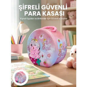 Çocuk Para Kasası Anahtarlı Güvenli Tasarruf Kutusu