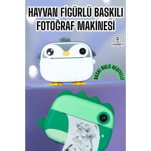 Çocuklar İçin Fotoğraf Makinesi Anlık Baskı Makinesi Hd Görüntü Kalitesi