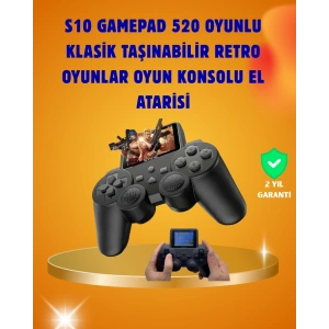 Çocuklar Ve Yetişkinler İçin Uygun 500 Oyunlu Taşınabilir Mini Retro El Konsolu