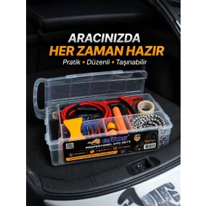 Çok Amaçlı 27 Parça Araç Acil Durum Ekipman Seti Düzenli Taşıma Kutulu