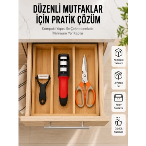 Çok Amaçlı Mutfak Makas Seti – Paslanmaz Çelik Ve Ergonomik Tasarım Yeni Nesil