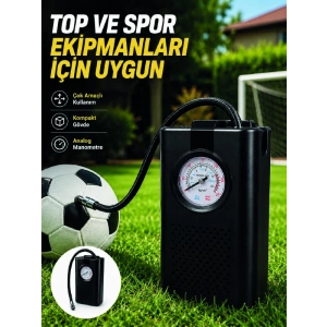 Çok Amaçlı Taşınabilir Hava Pompası Araç Bisiklet Top Lastik Şişirme Pompası