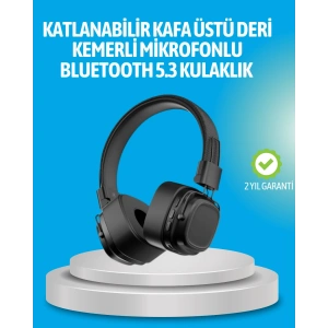 Deep Bass Destekli Kablosuz Katlanabilir Kulak Üstü Kulaklık