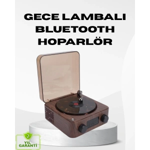 Dekoratif Gece Işığı Bluetooth Hoparlör Dijital Saat Çok Yönlü Sesli Aydınlatma