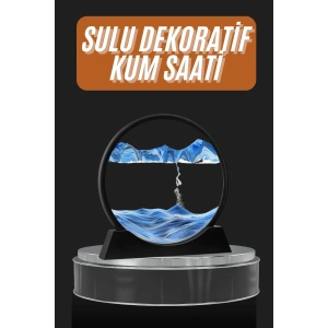 Dekoratif Sulu Kum Saati Ofis Masa Üstü Ev Yuvarlak Kum Saati