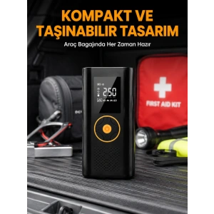 Dijital Göstergeli Taşınabilir Hava Kompresörü Güçlü Şişirme Performansı Yeni Nesil