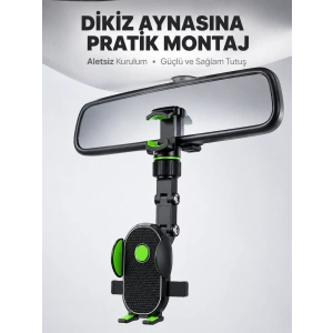 Dikiz Aynasına Takılan Telefon Tutucu Ayarlanabilir Çok Yönlü Araç Aksesuarı Yeni Nesil