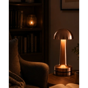 Dokunmatik Mantar Gece Lambası Bronz Led Masa Aydınlatması