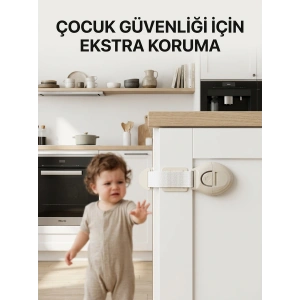 Dolap Ve Çekmeceler İçin Çocuk Güvenlik Kilidi Pratik Emniyet Aparatı