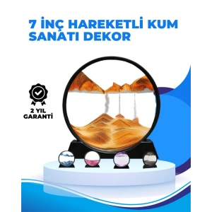 Döndürülebilir Dinamik Kum Tablosu – Stres Giderici, Yüksek Kaliteli Cam Ve Doğal Kum İle Sanatsal Masa Dekoru