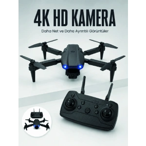 E99 Pro 4k Hd Kameralı Katlanabilir Drone App Kontrollü Uzaktan Kumandalı Mini Drone