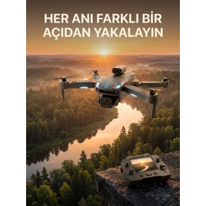 Ekranlı Kumandalı Çift Kameralı Drone İle Havadan Çekim
