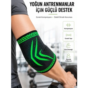 Elastik Kompresyon Dirsek Destekliği Spor Fitness Günlük Kullanım Dirseklik