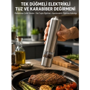 Elektrikli Baharat Öğütme Cihazı Ergonomik Şeffaf Gövde Yeni Nesil