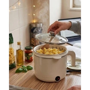 Elektrikli Mini Tencere 1 Litre Çorba Pilav Makarna Pişirici Çok Fonksiyonlu