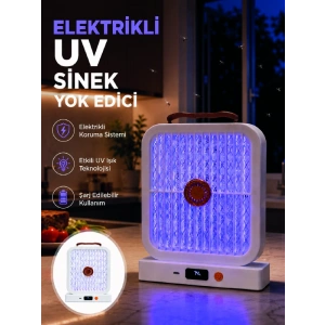 Elektrikli Sinek Öldürücü Uv Işıklı Masaüstü Cihaz Beyaz Renk