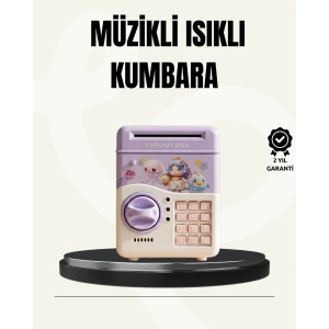 Elektronik Şifreli Atm Görünümlü Çocuk Kumbarası Mor