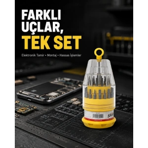Elektronik Tamir Tornavida Seti Ateşe Dayanıklı Ve Ergonomik