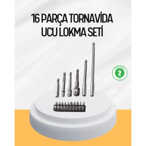 Ergonomik 16 Parça Bits Tornavida Uç Ve Adaptör Seti