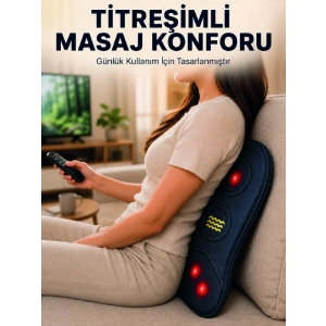 Ergonomik Isıtmalı Bel Masaj Minderi Sırt Destek Minderi