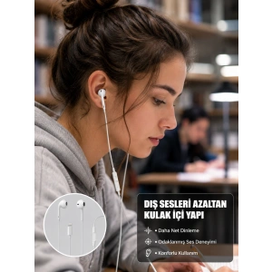 Ergonomik Tasarımlı Stereo Ses Performanslı Kablolu Kulaklık Yeni Nesil