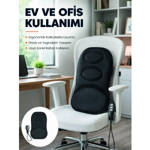 Ev Ve Araç İçin Masaj Minderi Modlu Isıtmalı Titreşimli Koltuk Masaj Pedi