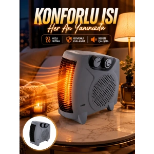 Fanlı Oda Isıtıcısı Termostat Kontrollü Soğuk Hava Üfleme Modu Yeni Nesil