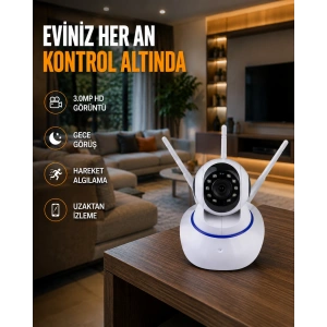 Full Hd Akıllı Ip Kamera – Gece Görüşlü, Hareket Sensörlü, Çift Yönlü Ses Ve Online Kayıt Özellikli Yeni Nesil