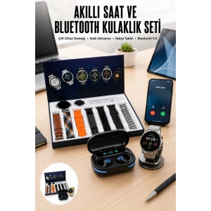 Gamer Oyuncu Seti Bluetooth Kulaklık Ucuz Kaliteli Yeni Nesil Akıllı Saat