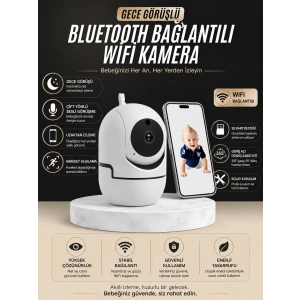 Gece Görüşlü Bebek Kamerası  Telefondan Canlı Takip Özellikli