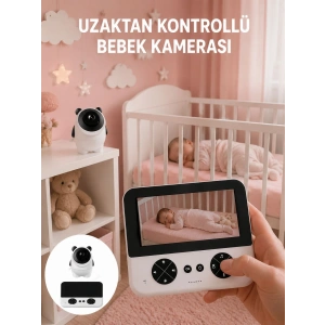 Geniş Ekranlı Bebek Monitörü Ağlama Algılama Özellikli Yeni Nesil