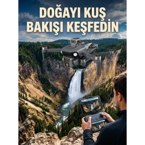 Gps Konumlandırmalı Çift Kameralı Drone Canlı Görüntü Aktarımlı