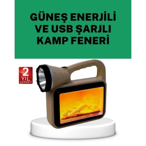 Güneş Enerjili Alev Efektli Lamba – Cob Teknolojili, Dış Mekan Aydınlatma