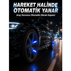 Hareketle Yanan Led Sibop Işığı 4lü Araç Lastik Lambası