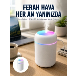 Hava Nemlendirici Buhar Makinesi Led Işıklı Usb Dekoratif Nemlendirici Yeni Nesil
