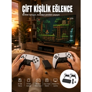 Hdmı Girişli Retro Oyun Çubuğu 2 Kişilik Kablosuz Yeni Nesil