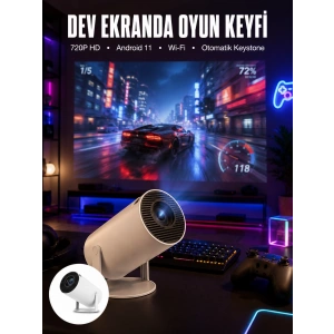 Hdmı Ve Full Hd Teknolojili 160 Ansı Lümen Kablosuz Projeksiyon Yeni Nesil