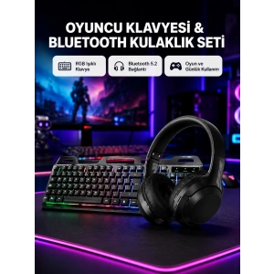 Hn01 Kulaklık + Pg-8018 Oyuncu Klavyesi Set
