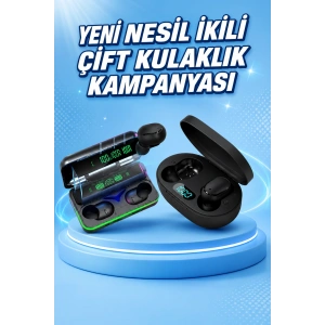 İkili Bluetooth Kulaklık Dijital Göstergeli Uzun Pil Ömrü Yüksek Ses Kaliteli