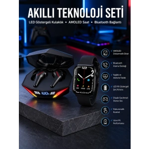 İkili Set Dev Kampanya Ucuz Kulaklık Ucuz Akıllı Saat Gürültü Önleyici Uzun Pil Ömrü