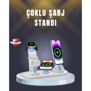 İphone, Airpods Ve Akıllı Saat Uyumlu Çoklu Şarj Cihazı