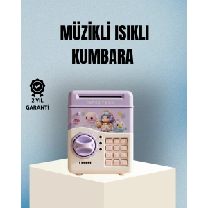 Işıklı Sesli Şifreli Otomatik Para Çeken Kumbara Mor