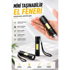 Işıldak El Feneri Kamp Lambası Mini Taşınabilir Acil Durum Lambası Fener Led Işık