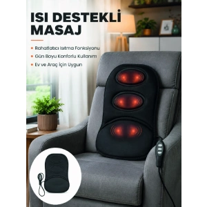 Isıtmalı Masaj Minderi  Masaj Motoru, Kablolu Kumanda Ve Çoklu Masaj Modu