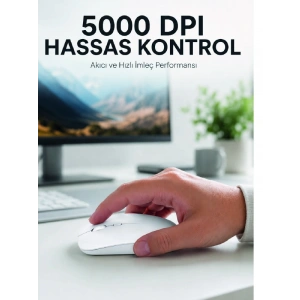 Kablosuz Bluetooth Oyuncu Mouse Sessiz Tıklama Ergonomik Wireless Fare