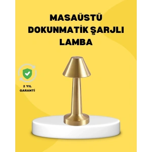 Kablosuz Led Masa Lambası 1800mah 3 Renk Aydınlatma Dokunmatik