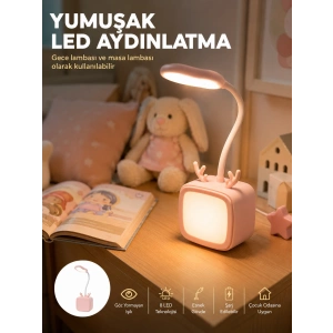 Kablosuz Led Masa Ve Gece Lambası Dekoratif Şarjlı Tasarım