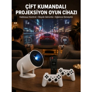 Kablosuz Mini Projeksiyon Cihazı Oyun Ve Film İçin Taşınabilir Ev Sineması Yeni Nesil