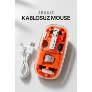 Kablosuz Mouse Fare 5.0 Bluetooth Bağlantılı Usb Girişli